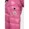 Quilted long down jacket
