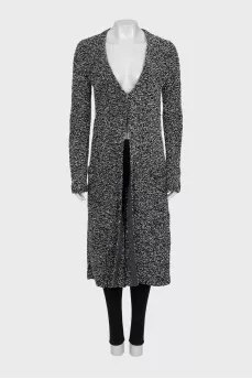 Black and white cardigan with buttons