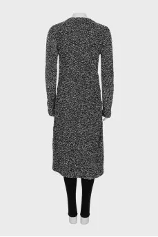 Black and white cardigan with buttons