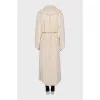 Maxi fur coat with a gold belt