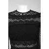 Dress with mesh inserts with tag