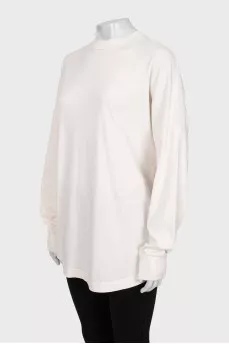 White long sleeve with a signature print