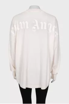 White long sleeve with a signature print