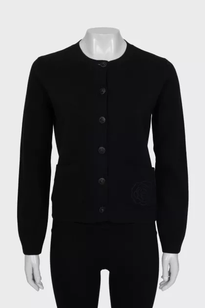 Black button-down cardigan