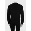 Black button-down cardigan