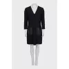 Black dress with patch pockets