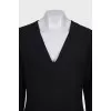 Black dress with patch pockets