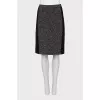 Straight skirt with a small print