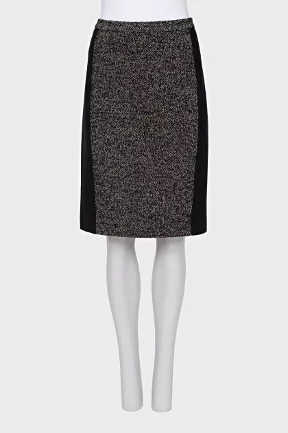 Straight skirt with a small print