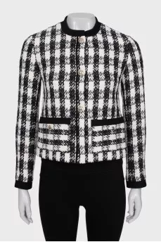 Black and white checkered jacket