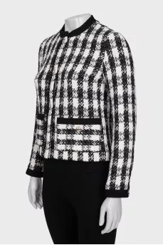 Black and white checkered jacket