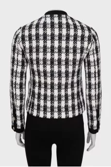 Black and white checkered jacket
