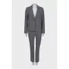 Gray wool suit with trousers