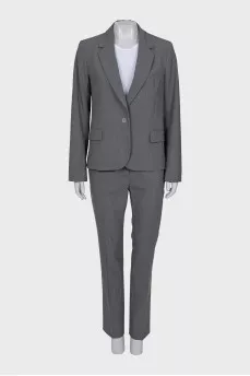 Gray wool suit with trousers