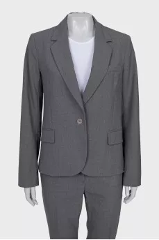 Gray wool suit with trousers