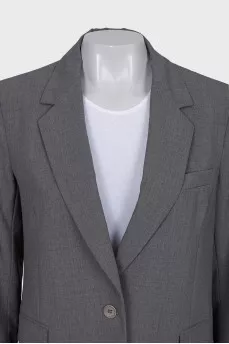 Gray wool suit with trousers