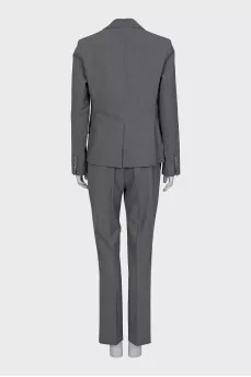 Gray wool suit with trousers
