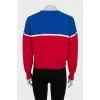 Two-tone jumper with lettering