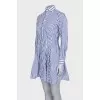 Fitted striped dress with long sleeves