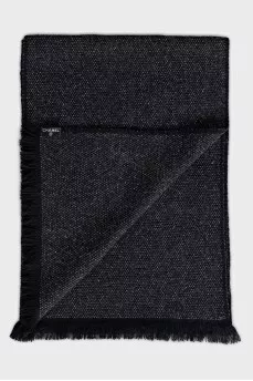 Black scarf with rhinestones