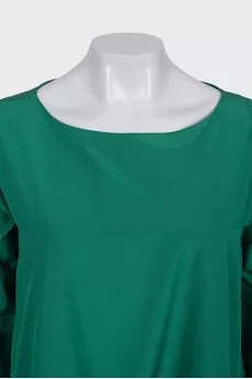 Green loose-fitting dress