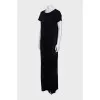 Straight cut maxi dress with a slit