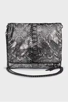 Silver animal print bag