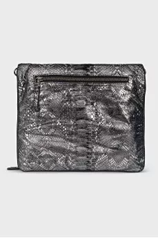 Silver animal print bag