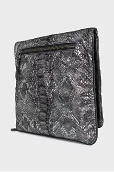 Silver animal print bag
