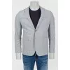 Gray-blue checked jacket