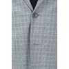 Gray-blue checked jacket
