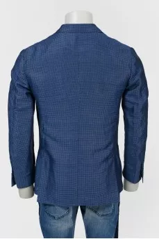 Men's jacket in small black check
