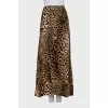 Animal print maxi skirt