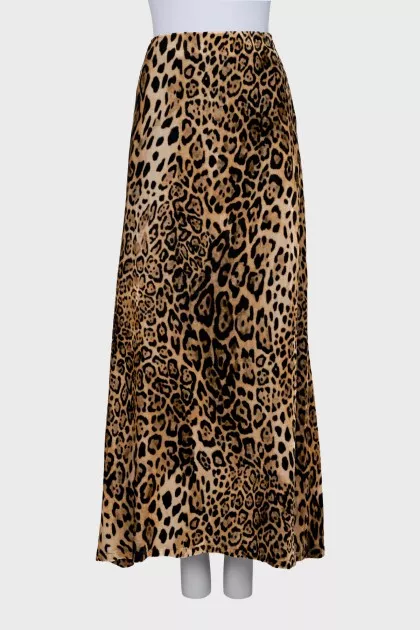Animal print maxi skirt