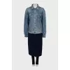 Coat with contrasting hem