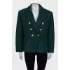 Fitted jacket with accent buttons
