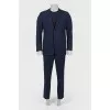 Dark blue men's wool suit
