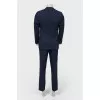 Dark blue men's wool suit