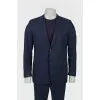Dark blue men's wool suit