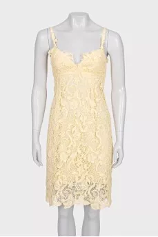 Lace dress with thin straps