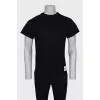 Men's black T-shirt with a patch