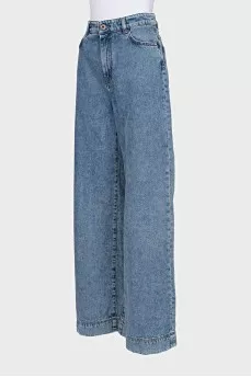 Джинсы wide leg fit на высокой посадке