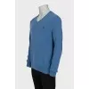 Men's blue wool pullover