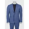 Men's woolen suit blue-blue