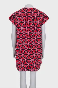 Straight dress with short sleeves