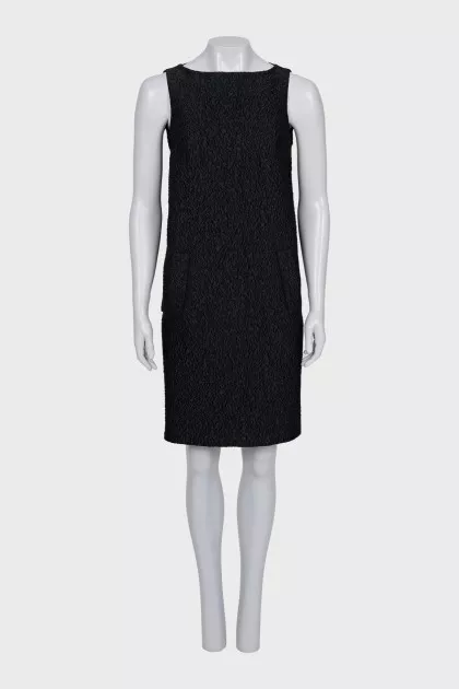 Textured straight dress