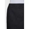 Straight-cut denim skirt with a zipper