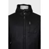 Men's sheepskin coat with a zipper