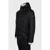 Men's sheepskin coat with a zipper