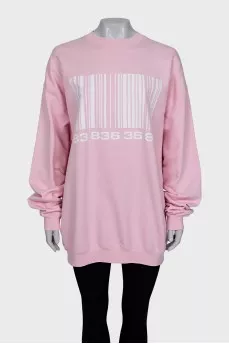 Pink oversized sweatshirt